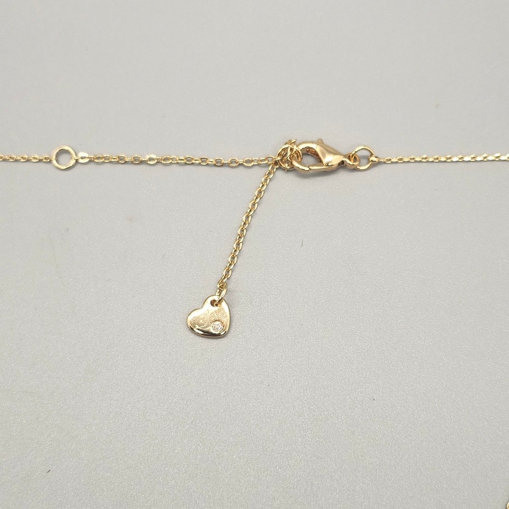 Gold Dainty Solitaire Pearl Necklace Adjustable Minimalist Fashion Jewelry - Picture 3 of 3